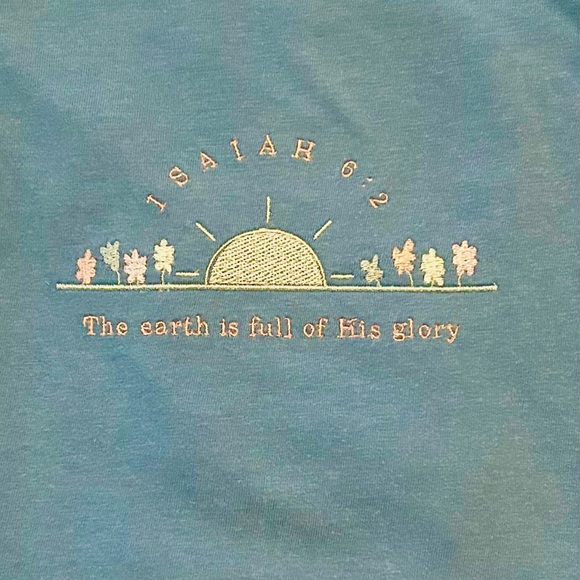 Last two of embroidered tees with this design and color both size small - Picture 3 of 3